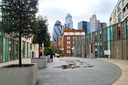 London, United Kingdom, February 5, 2022: view of high-rise buildings in London