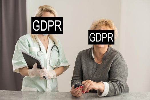 General data protection regulation GDPR concept. people.