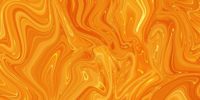 Abstract orange paint background. Acrylic texture with marble pattern.