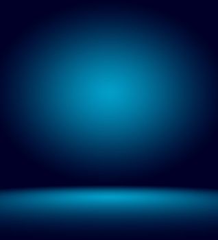 Abstract Smooth blue with Black vignette Studio well use as background,business report,digital,website template