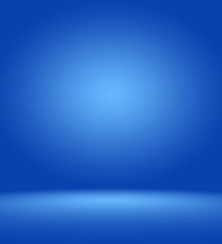 Abstract Smooth blue with Black vignette Studio well use as background,business report,digital,website template