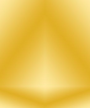 Abstract Luxury Gold yellow gradient studio wall, well use as background,layout,banner and product presentation