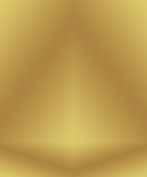 Abstract Luxury Gold yellow gradient studio wall, well use as background,layout,banner and product presentation