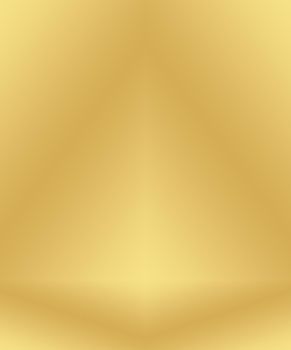 Abstract Luxury Gold yellow gradient studio wall, well use as background,layout,banner and product presentation