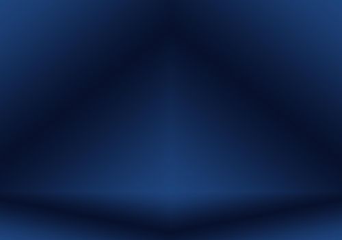 Gradient Blue abstract background. Smooth Dark blue with Black vignette Studio.