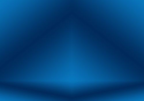 Gradient Blue abstract background. Smooth Dark blue with Black vignette Studio.