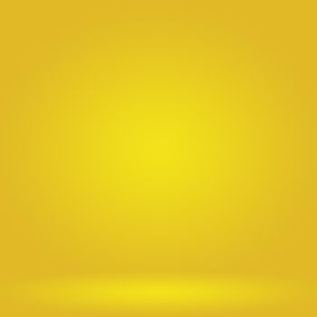 Magic abstract soft colors of shining yellow gradient studio background