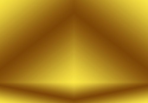 Abstract Luxury Gold yellow gradient studio wall, well use as background,layout,banner and product presentation