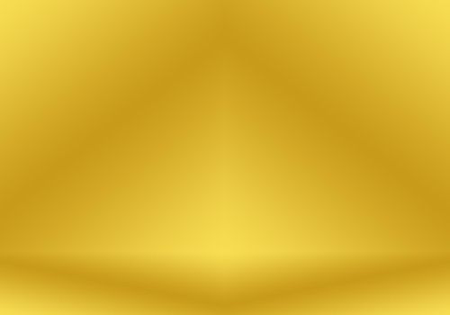 Abstract Luxury Gold yellow gradient studio wall, well use as background,layout,banner and product presentation