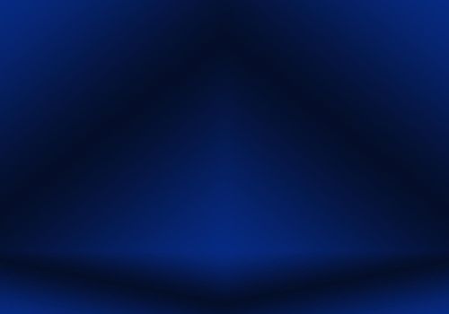 Gradient Blue abstract background. Smooth Dark blue with Black vignette Studio.