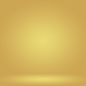 Abstract Luxury Gold yellow gradient studio wall, well use as background,layout,banner and product presentation