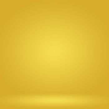 Abstract Luxury Gold yellow gradient studio wall, well use as background,layout,banner and product presentation