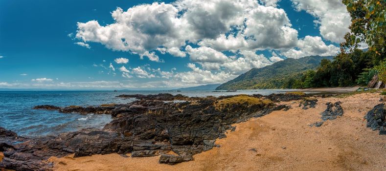 wild paradise beach in Masoala, Madagascar, Africa Wilderness, beautiful nature wilderness landscape