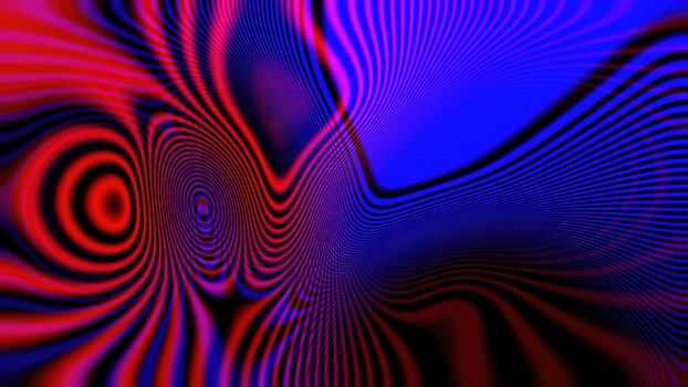 Zebra red and blue contour shadow abstract background