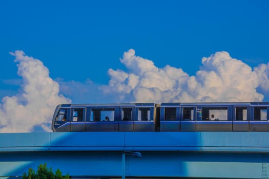 Yurikamome Tokyo Rinkai High-speed Railway and Credit Cloud. Shooting Location: Tokyo metropolitan area