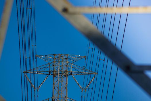 Image of transmission line and tower. Shooting Location: Tokyo metropolitan area