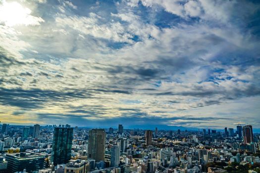 Tokyo Tower View from the city of Tokyo. Shooting Location: Tokyo metropolitan area