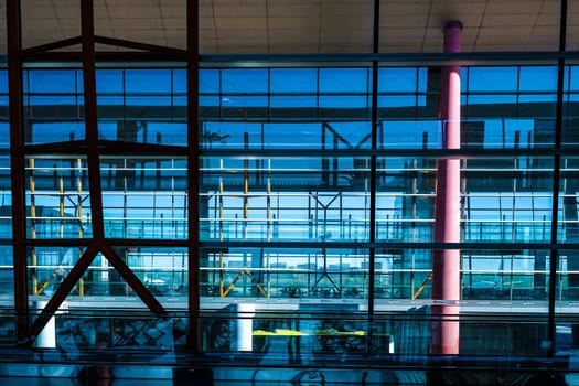 Image of Beijing International Airport Terminal. Shooting Location: China, Beijing