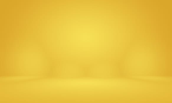 Abstract Luxury Gold yellow gradient studio wall, well use as background,layout,banner and product presentation