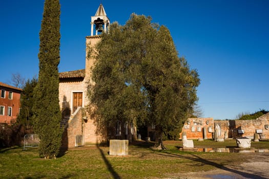 View of the Torcello yard, Venice. italy