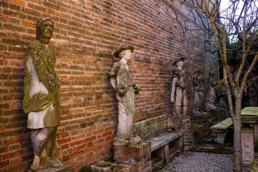 View of Stone sculptures in Torcello island, Italy