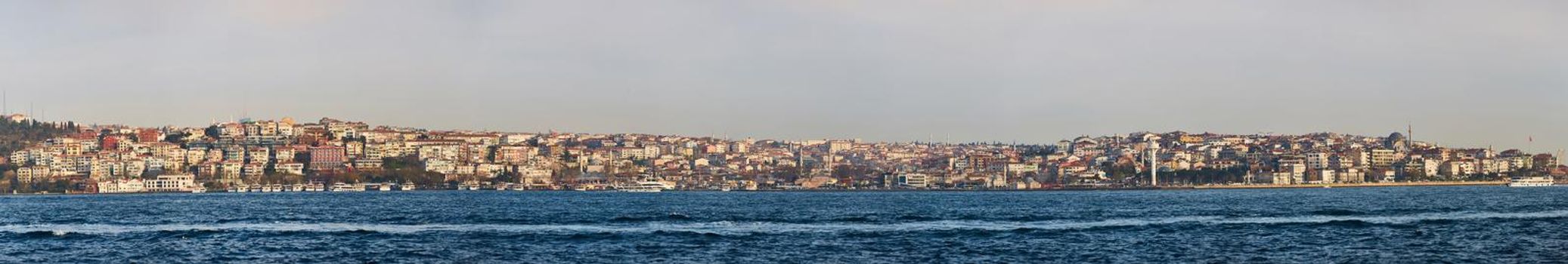 Uskudar coast Istanbul. Asian coast of Istanbul.