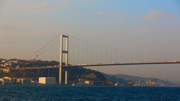 The Bosphorus Bridge connecting Europe and Asia