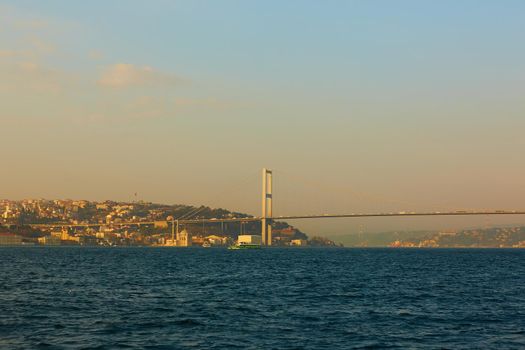 The Bosphorus Bridge connecting Europe and Asia