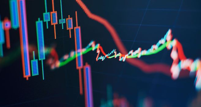 Business financial or stock market background. Business graph on stock market financial exchange