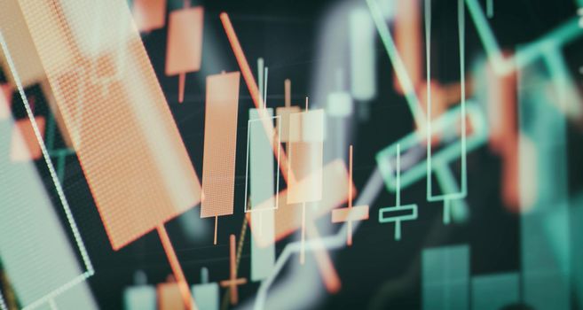 Economy trends background for business idea and all art work design. Abstract finance background.