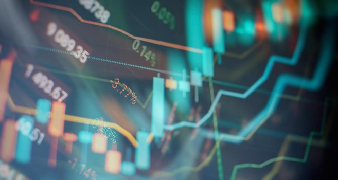 Financial accounting of profit summary graphs analysis.