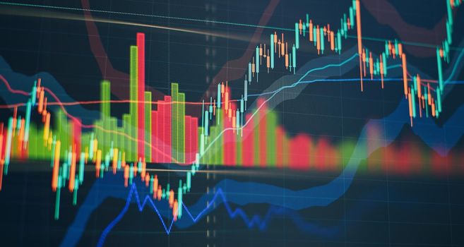 financial graph on technology abstract background represent financial crisis,financial meltdown