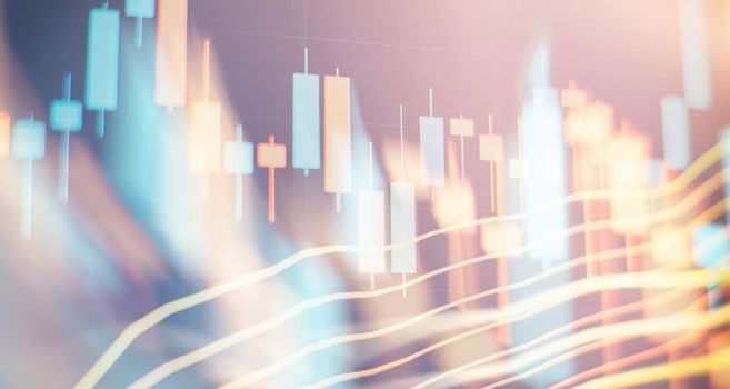 financial graph on technology abstract background represent financial crisis,financial meltdown