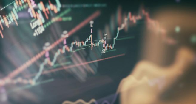 financial graph on technology abstract background represent financial crisis,financial meltdown