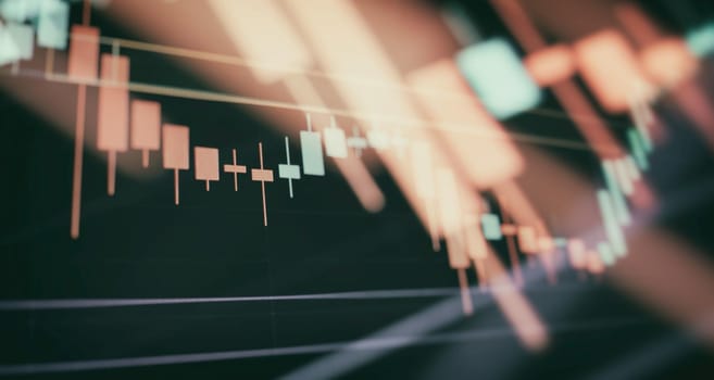 Stock market graph and business . Stock or business market analysis concept.