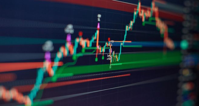 financial graph on technology abstract background represent financial crisis,financial meltdown