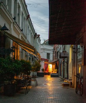 Evening Tbilisi streets relaxation travel in cultural heritage city
