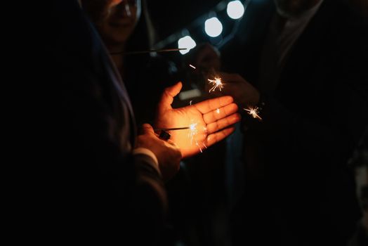 atmospheric candle decor with live fire