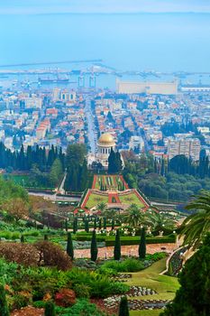 Baha'i Gardens, also the Terraces of the Baha'i Faith, the Hanging Gardens of Haifa.