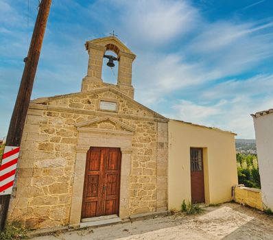 Small church in the beautiful island of Aegina, saronic golf