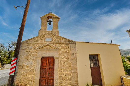 Small church in the beautiful island of Aegina, saronic golf