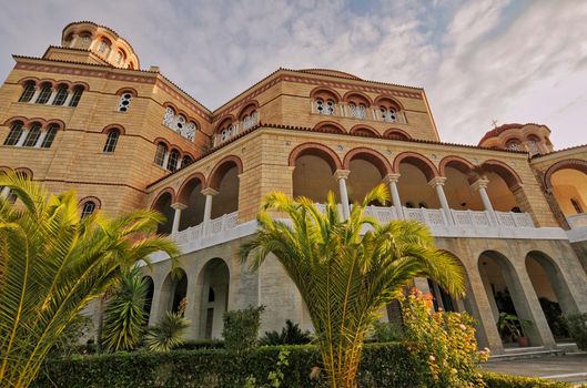 Saint Nektarios church at Aegina island in Greece