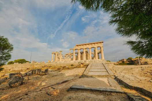 Aphaia temple in Aegina Island, Greece, ancient Greek civilizaton