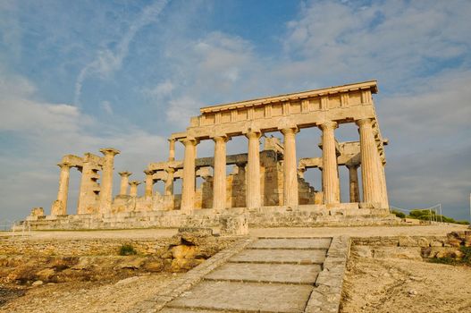 Aphaia temple in Aegina Island, Greece, ancient Greek civilizaton