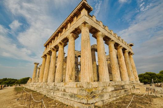 The Temple of Aphaia dedicated to the goddess Aphaia on the Greek island of Aigina