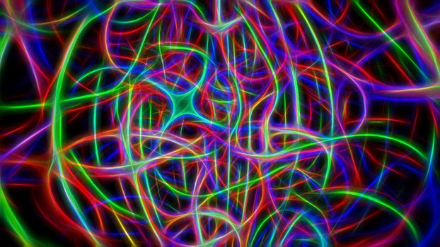Abstract textural multicolored luminous fractal background. Design, art