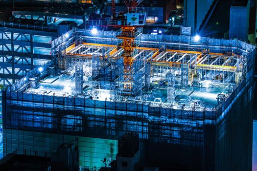 Image of Building Frames (under construction). Shooting Location: Yokohama-city kanagawa prefecture
