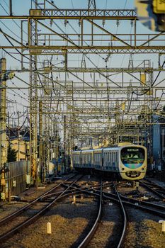 Seibu Line seen from Nishikasawa Station. Shooting Location: Saitama Prefecture Tokorozawa City