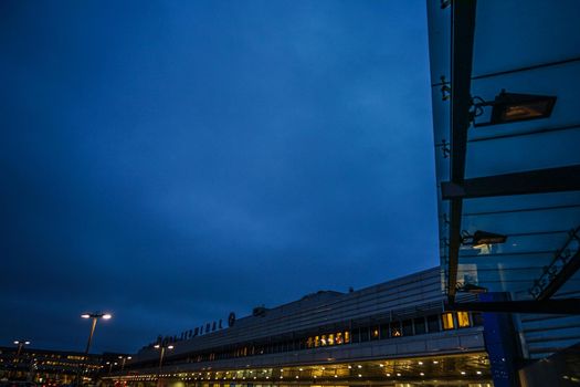Early morning Arlanda International Airport. Shooting Location: Sweden, Stockholm