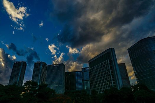 Building of Shinbashi and Shiodome. Shooting Location: Tokyo metropolitan area